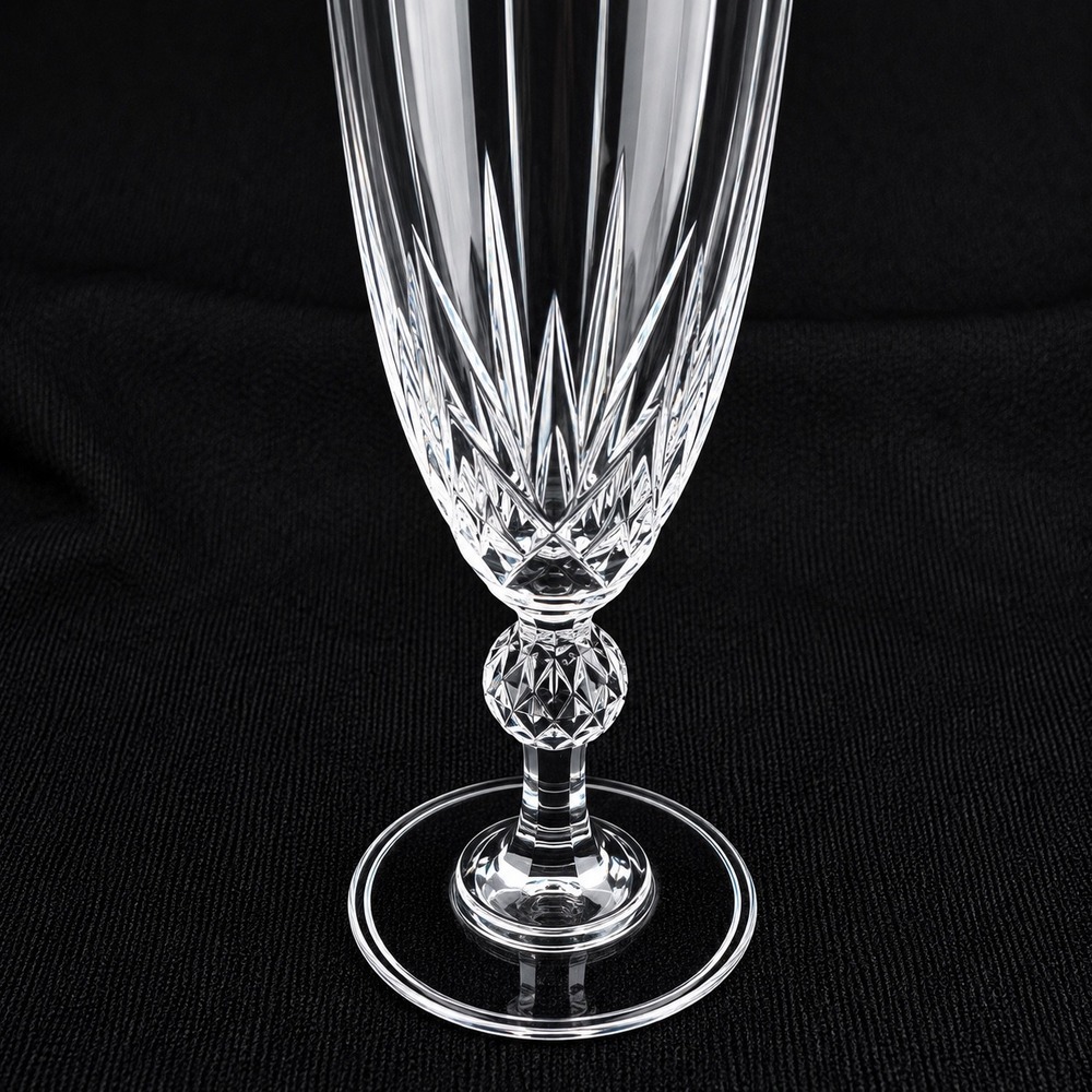 4 Royal Crystal Rock Lenea Gala Champagne Flute Lead Crystal 7.75 Inch Italy - Picture 13 of 16